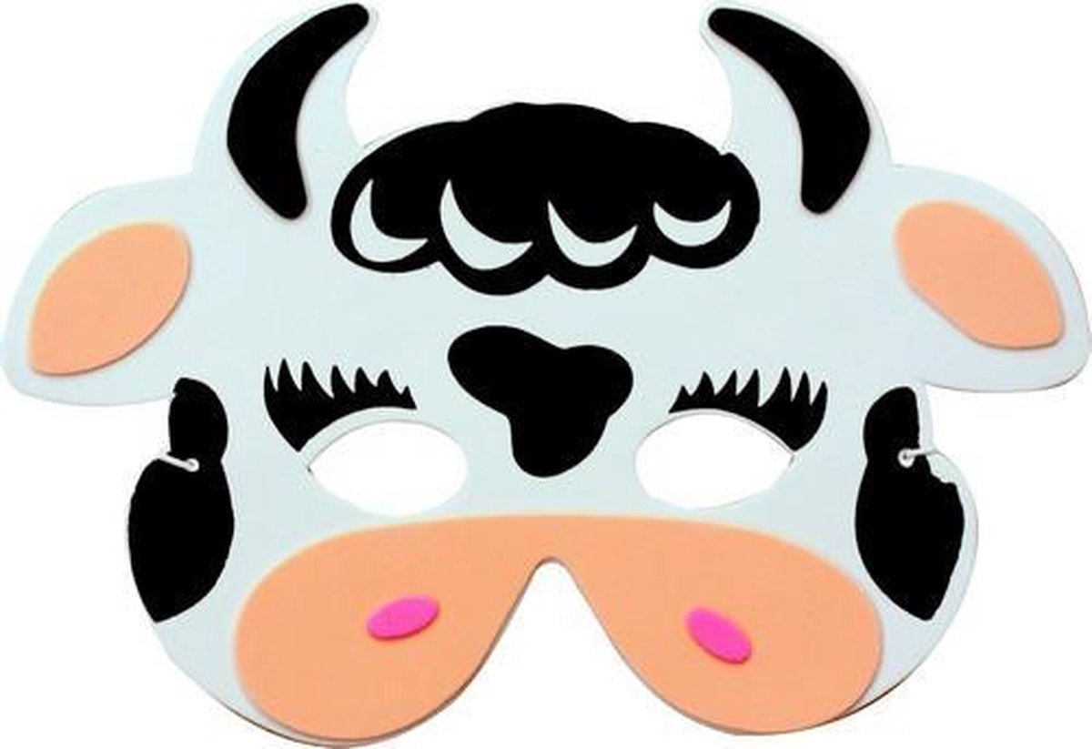 PARTYPRO - Koeienmasker voor kinderen - Maskers > Half maskers